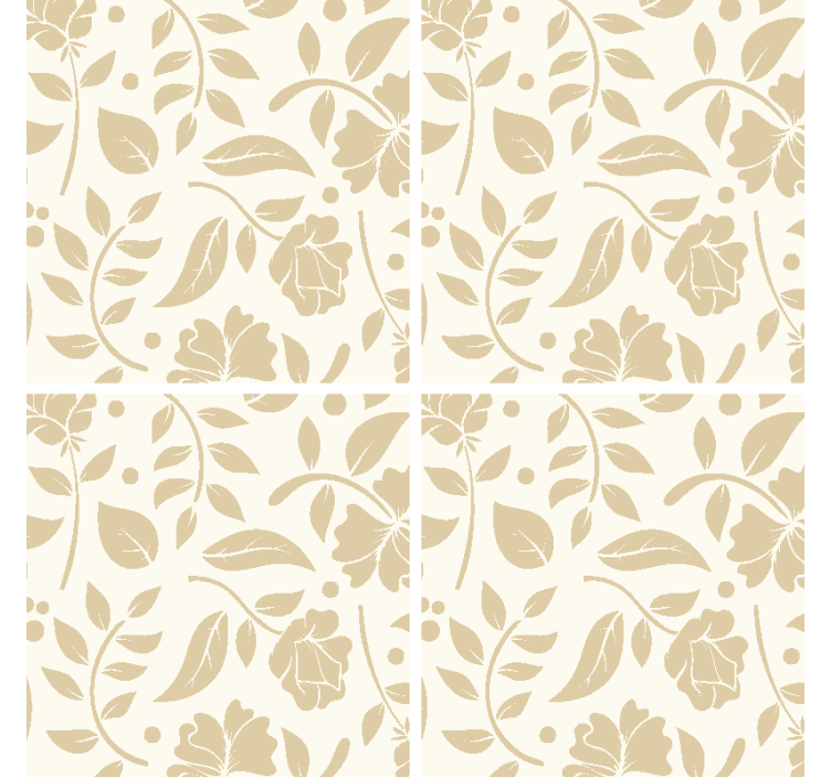 Süs çiçekleri bağbozumu içki altlığı - TenStickers