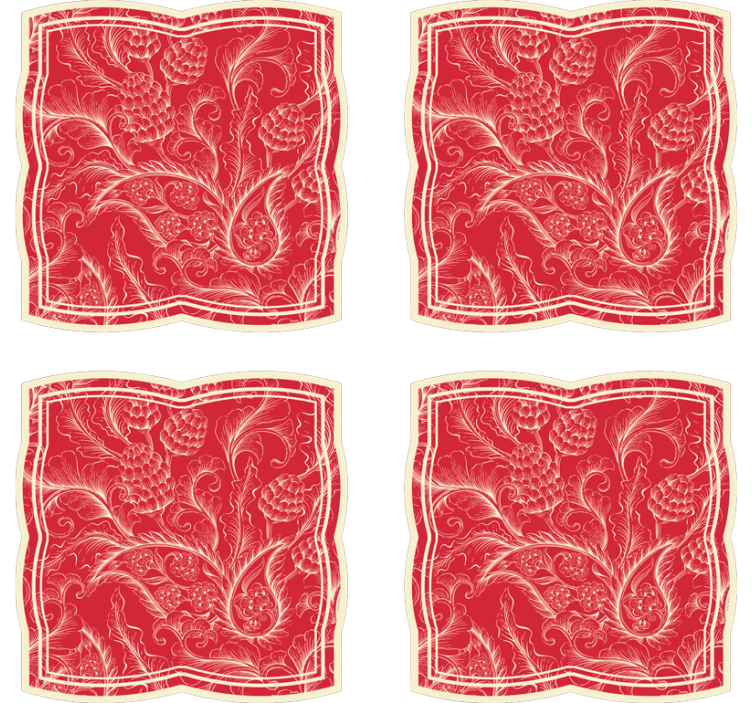 Desenli illüstrasyon içki altlığı - TenStickers