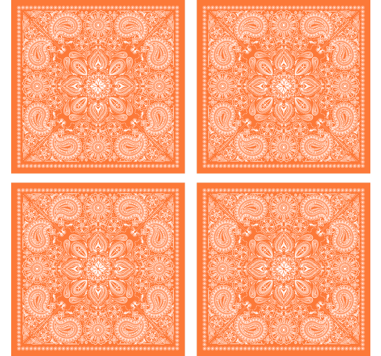 Paisley kiremit tasarım içki altlığı - TenStickers