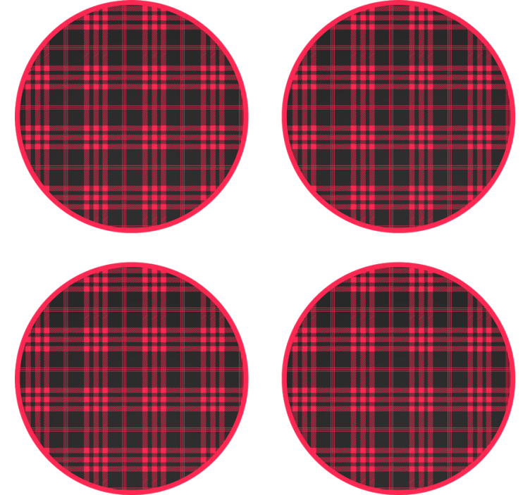 Noel tartan desen içki altlığı - TenStickers