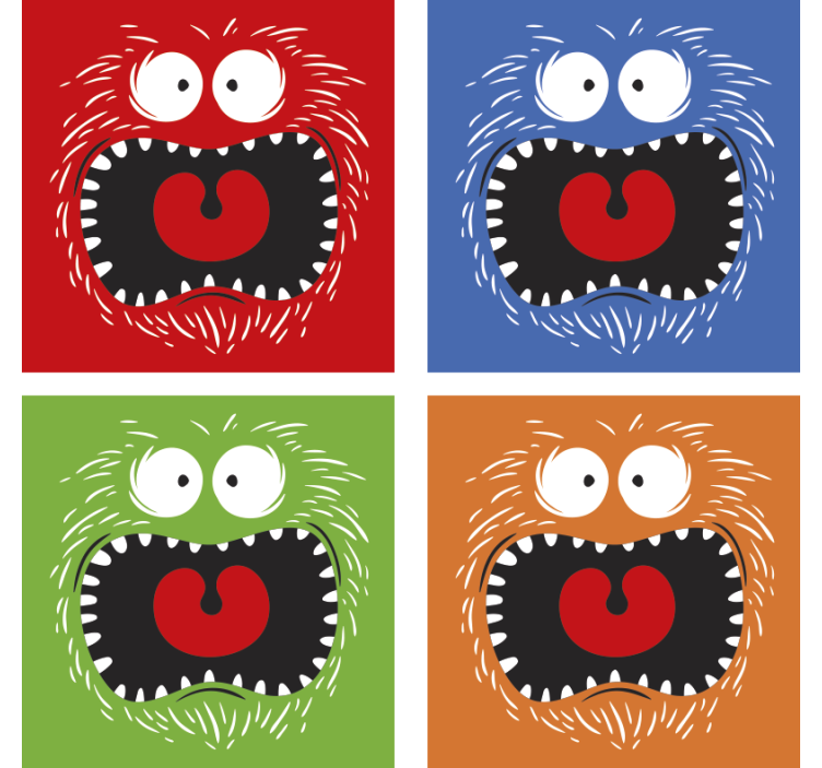 Modern ve renkli cadılar bayramı içeceği altlığı - TenStickers