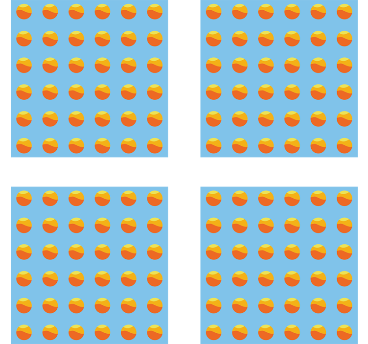 70'lerin güneş deseni 70'lerin bardak altlıkları - TenStickers