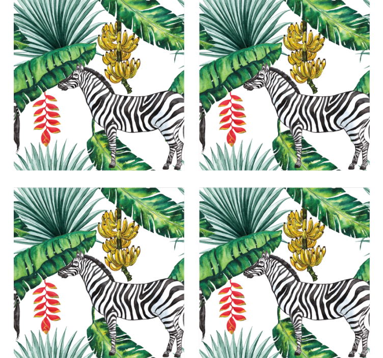 Doğa desen zebra coaster - TenStickers