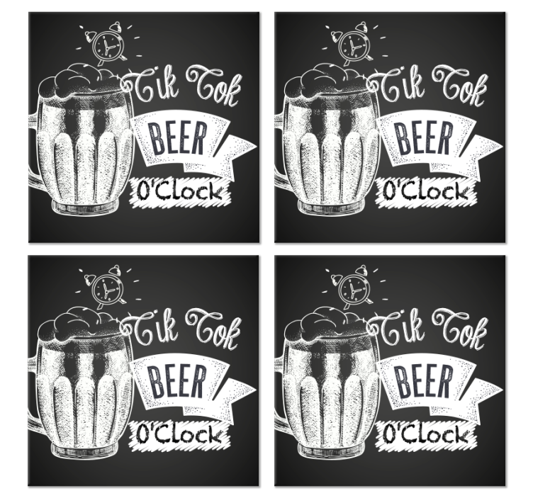 Tik tok alıntı bira içecek paspasları - TenStickers