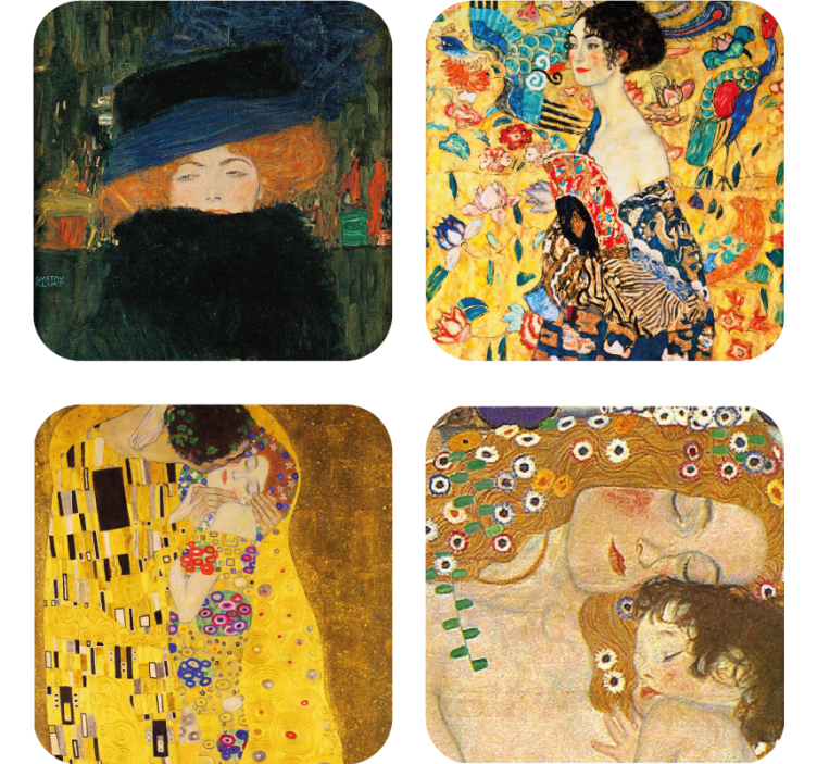 Gustav klimt'in çizimleri daha fazla bardak altlığı - TenStickers