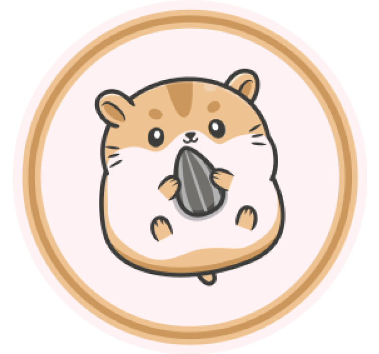Sevimli hamster çizgi film modern coaster - TenStickers