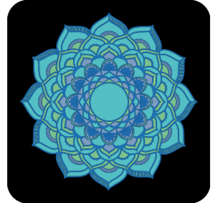 Okyanus rüyası mandala vintage coaster - TenStickers