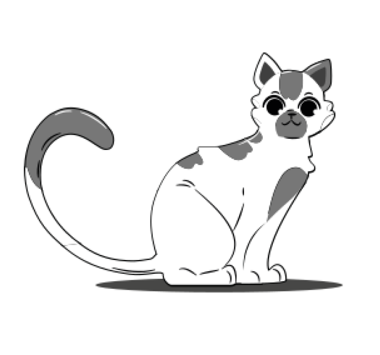 çizilmiş kedi vintage coaster - TenStickers