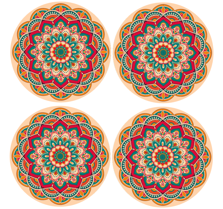 Mandala daha fazla bardak altlığı tasarlar - TenStickers