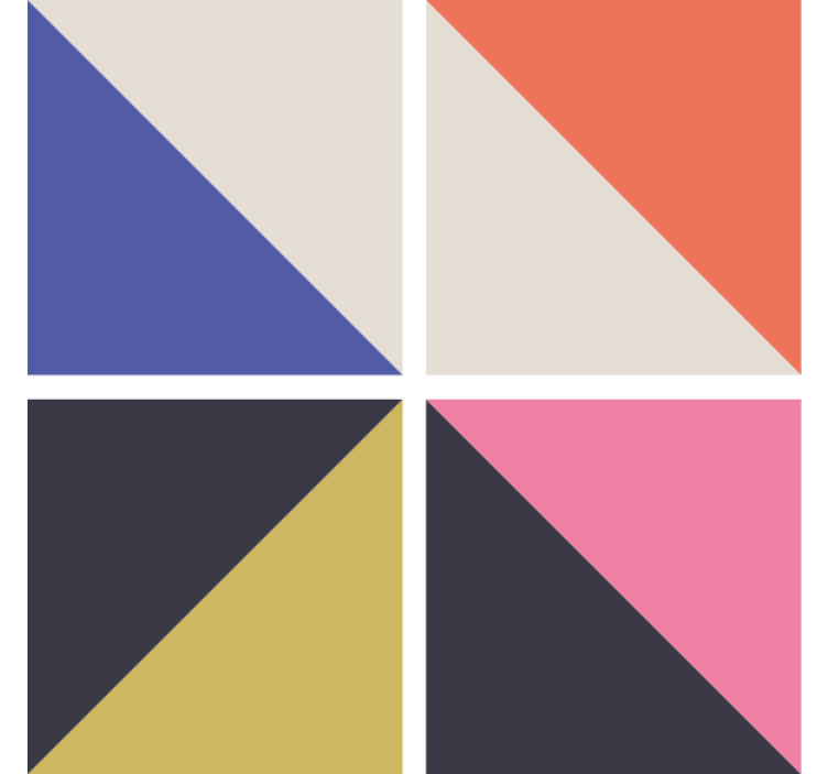 Sanat geometrik desen modern bardak altlığı - TenStickers