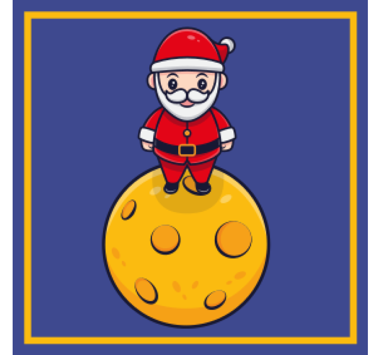 Noel bardak altlığı - peynir küresi Üzerinde noel baba - TenStickers