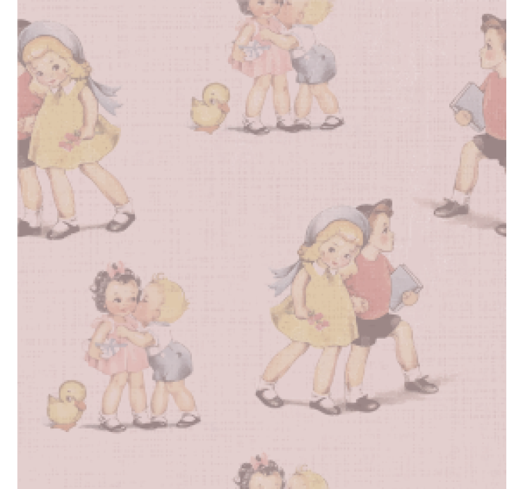 Vintage bardak altlığı eğlenceli Çocuk İllüstrasyonları - TenStickers