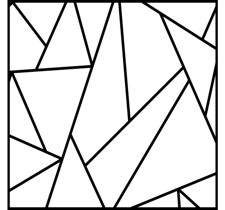 Siyah geometrik çizgiler modern coaster - TenStickers