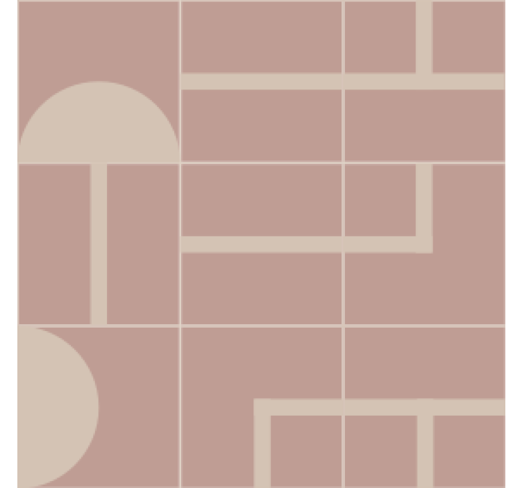 Noktalar kiremit altlığı ile pembe geometrik desen - TenStickers