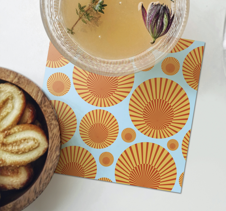 70'lerin güneşli 70'lerin bardak altlıkları - TenStickers