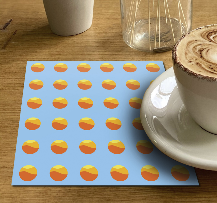 70'lerin güneş deseni 70'lerin bardak altlıkları - TenStickers