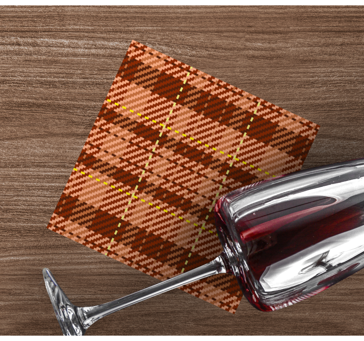 70'lerin kumaş desenli vintage coaster - TenStickers