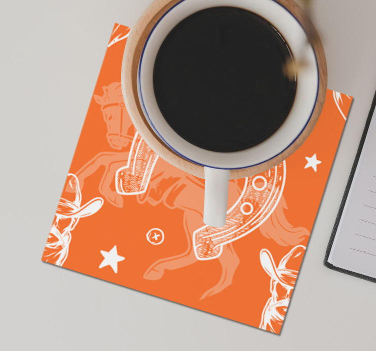 At nalı desen içki bardak altlığı - TenStickers