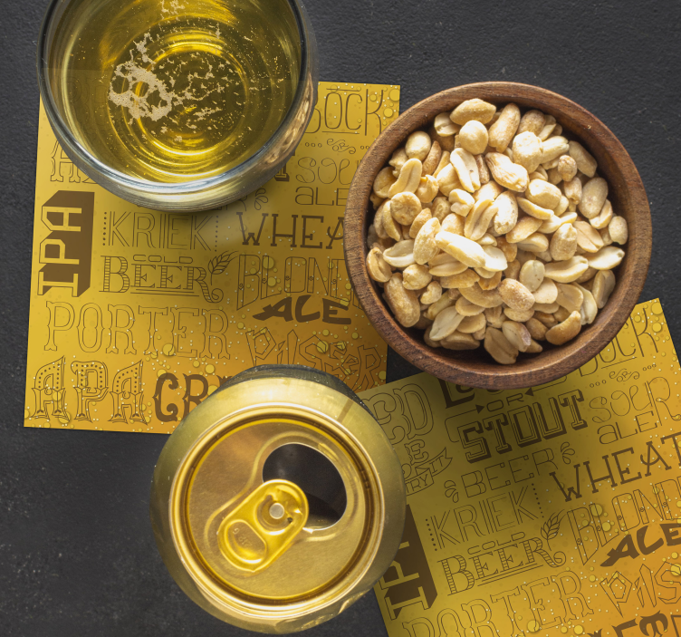 Farklı bira türleri bar coaster - TenStickers