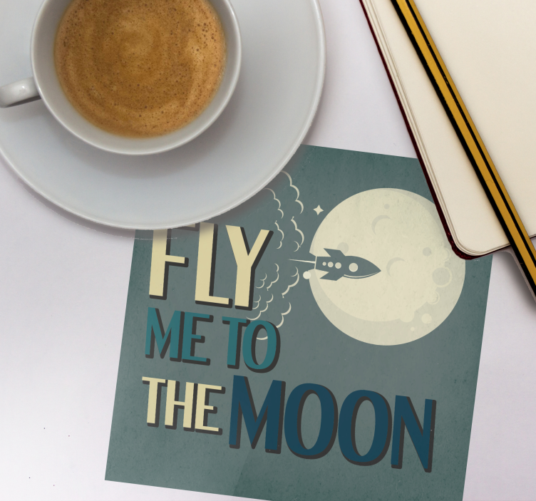 Beni aya uçur retro tasarım vintage coaster - TenStickers