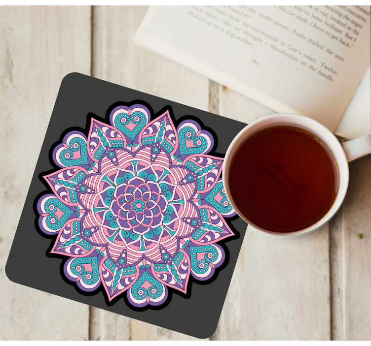 Boho mandala kiremit bardak altlığı - TenStickers