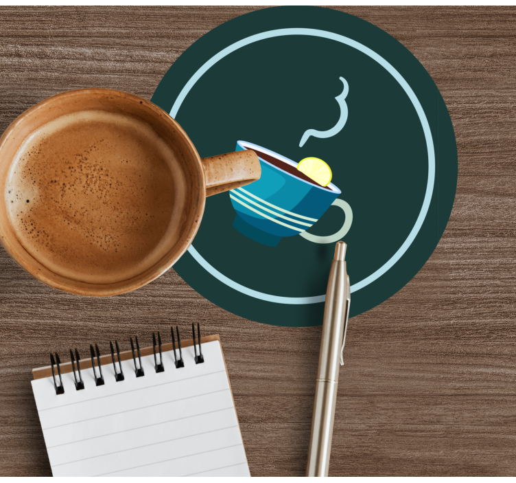 çay bardağı mavi modern coaster - TenStickers