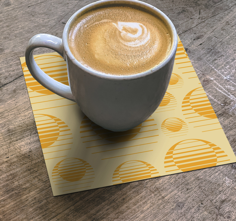 Retro güneş deseni vintage bardak altlığı - TenStickers