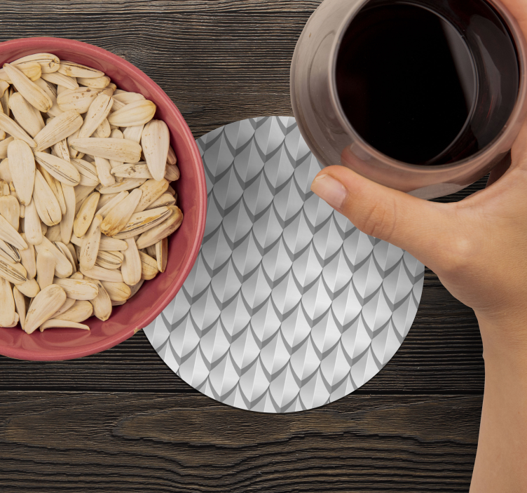 Dairesel gri ejderha desen doku altlığı - TenStickers