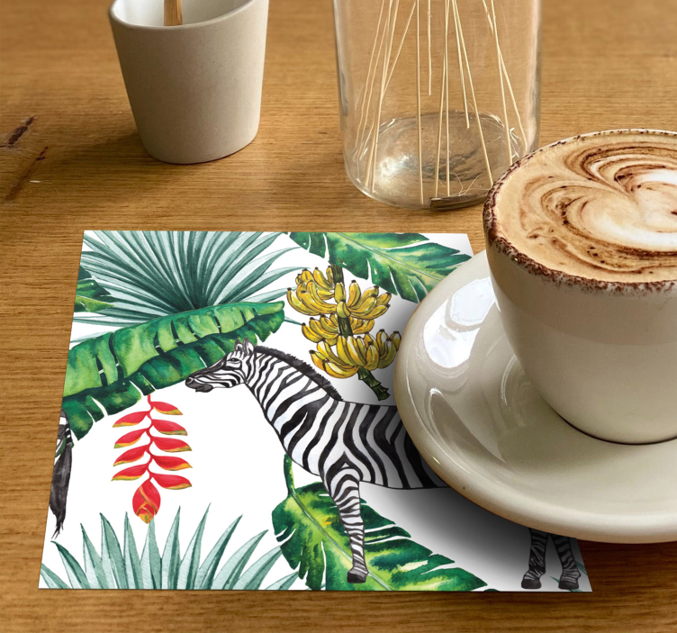 Doğa desen zebra coaster - TenStickers