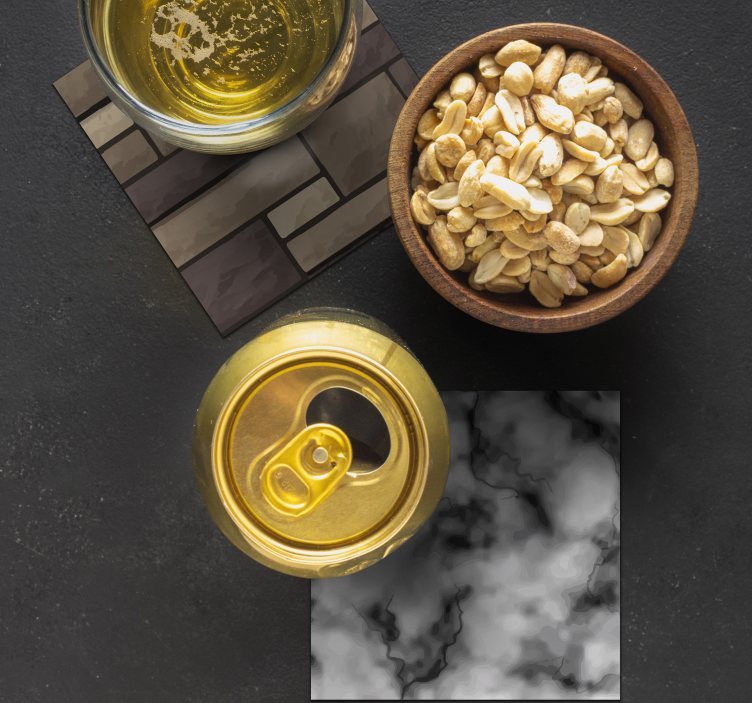 Gerçekçi dokular coaster içer - TenStickers