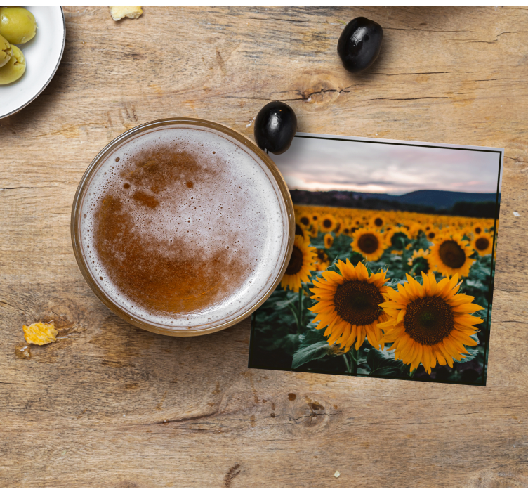 Güzel ayçiçeği alan modern coaster - TenStickers