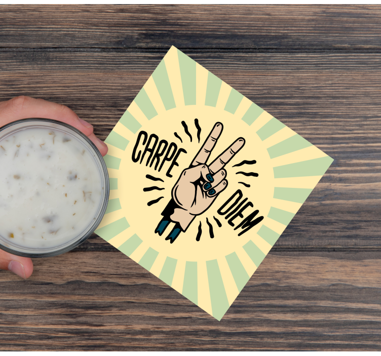 Havalı retro motivasyonel inek bardak altlıkları - TenStickers