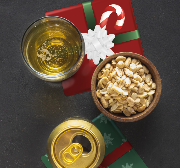 Hediye kutuları paketi içecek altlığı - TenStickers