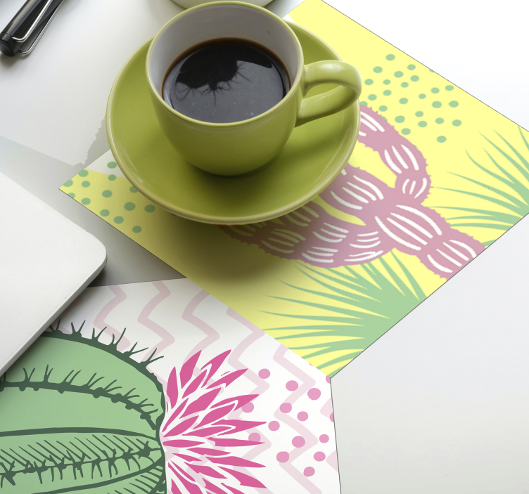 Kaktüs çeşitleri modern coaster - TenStickers
