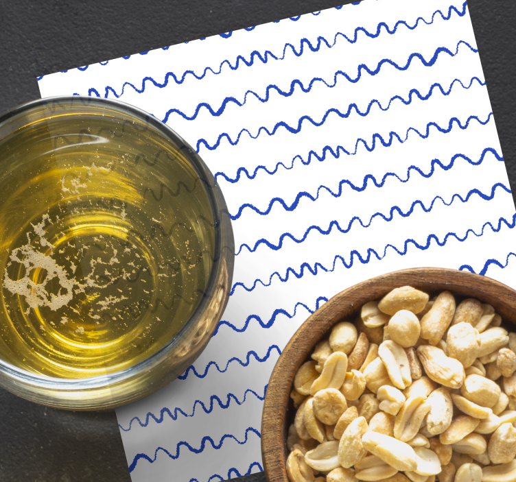 Lacivert dalgalı çizgiler doku treni - TenStickers