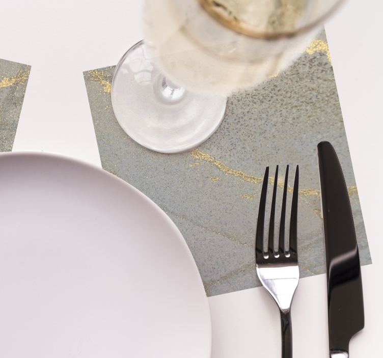 Marmor açık gri desen modern coaster - TenStickers