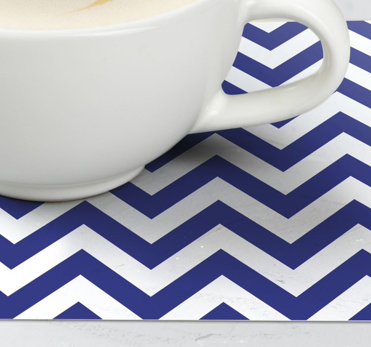 Mavi zig zag desen doku coaster - TenStickers