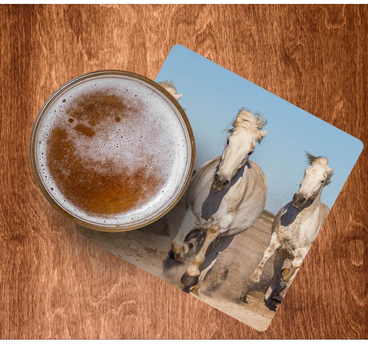 Modern coaster çalışan üç at - TenStickers