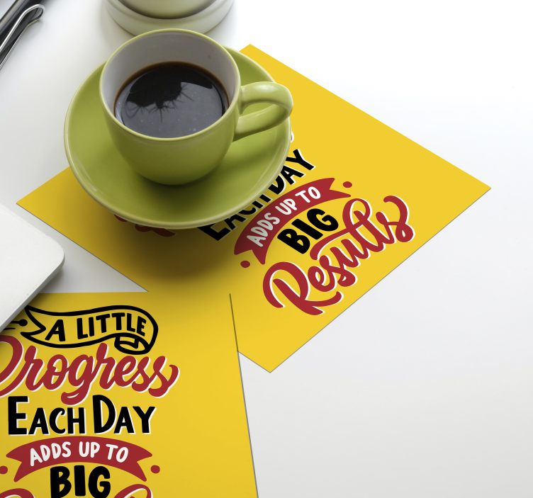 Motivasyon teklif metin bardak altlığı - TenStickers