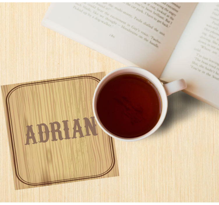 özel isim kişiselleştirilmiş bardak altlıkları - TenStickers