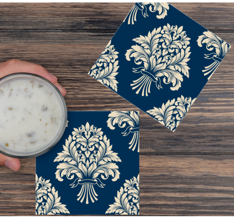 şam motifleri vintage coaster - TenStickers