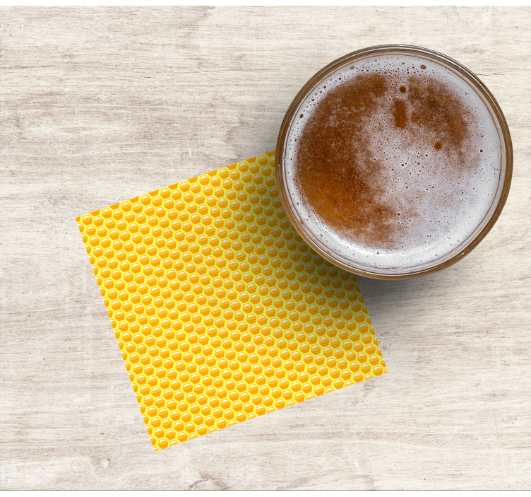 Sarı bal peteği daha fazla bardak - TenStickers