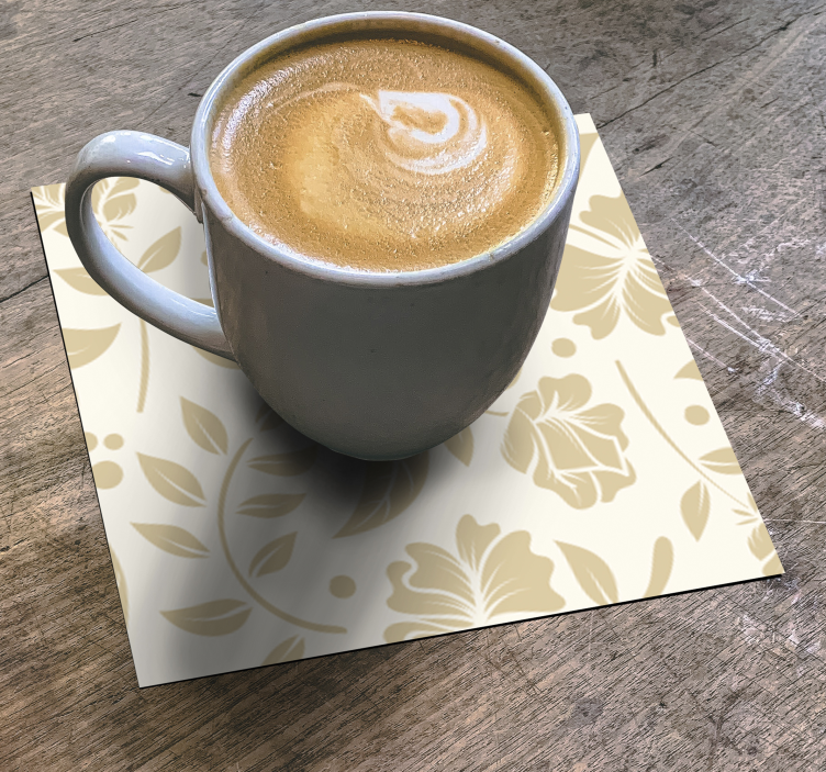 Süs çiçekleri bağbozumu içki altlığı - TenStickers