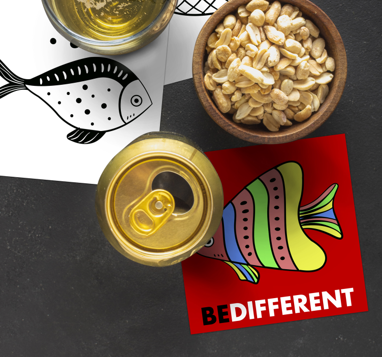 Inanılmaz ters akışlı metin bardak altlıkları - TenStickers