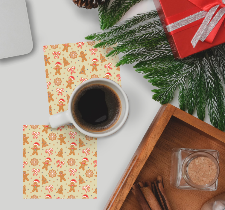 Zencefilli kurabiye noel baba desen altlığı - TenStickers
