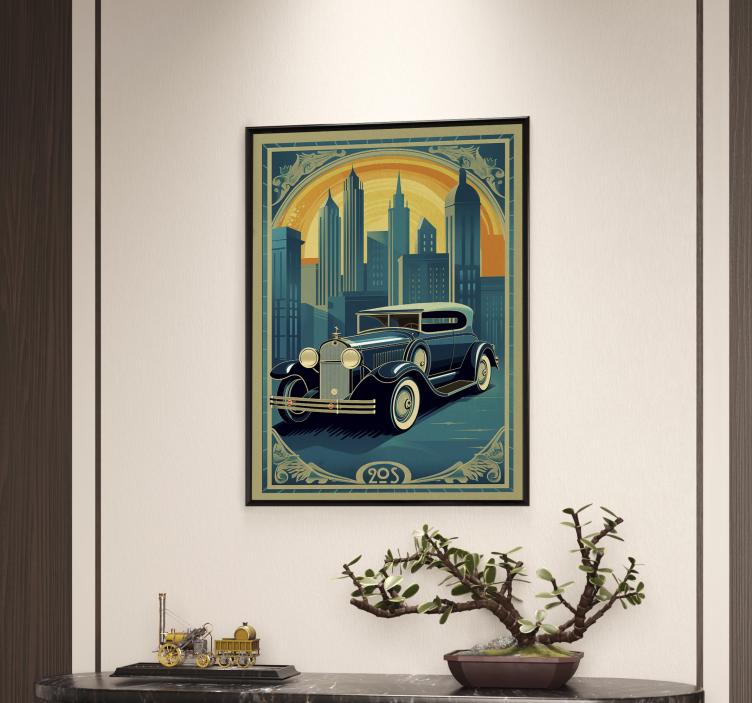 20'li yılların arabası Art Déco poster - TenStickers
