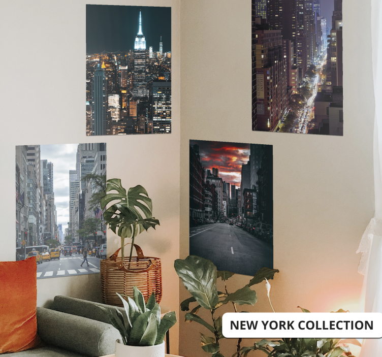 New york city gece postasında - TenStickers