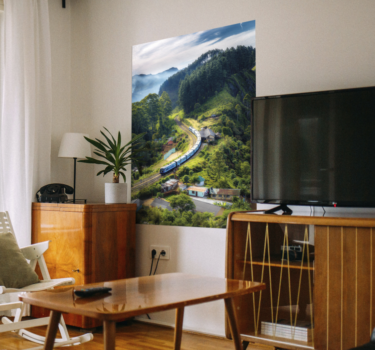 Manzara manzarası tren posteri - TenStickers