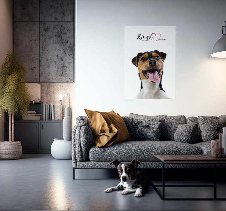 Duvar için özel köpek aşk posteri - TenStickers