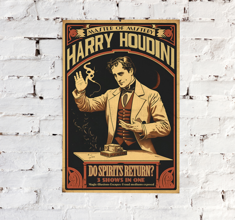 Houdini vintage afiş - TenStickers